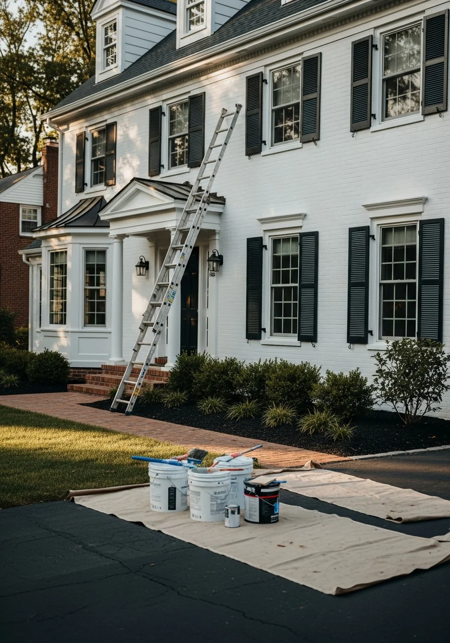 Professional service team member meeting with an Upper Arlington homeowner at their residence.